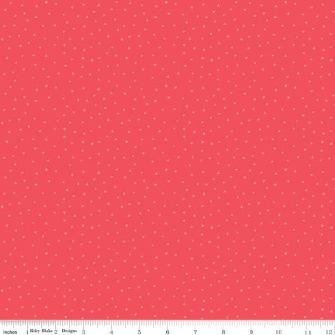 14" End of Bolt - SALE Mon Cheri Triangles C12655 Poppy - Riley Blake Designs - Triangle - Quilting Cotton Fabric