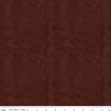 12" End of Bolt - Ride the Range Brush C12744 Chocolate - Riley Blake Designs - Tone-on-Tone Semi-Solid - Quilting Cotton Fabric