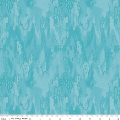 17" End of Bolt - Kindness, Always Tonal C13024 Teal - Riley Blake Designs - Tone-on-Tone Semi-Solid - Quilting Cotton Fabric