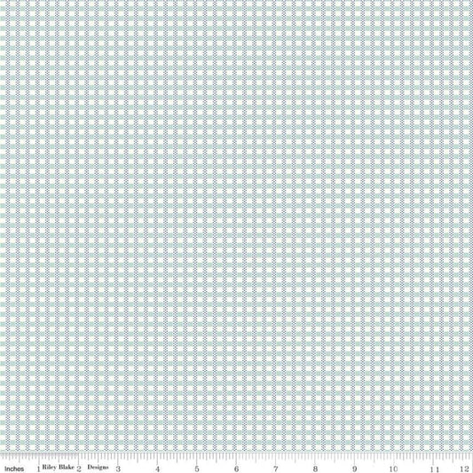 16" End of Bolt - SALE Calico Fence C12855 Heirloom Songbird - Riley Blake - Lori Holt - Geometric Checks Check - Quilting Cotton Fabric