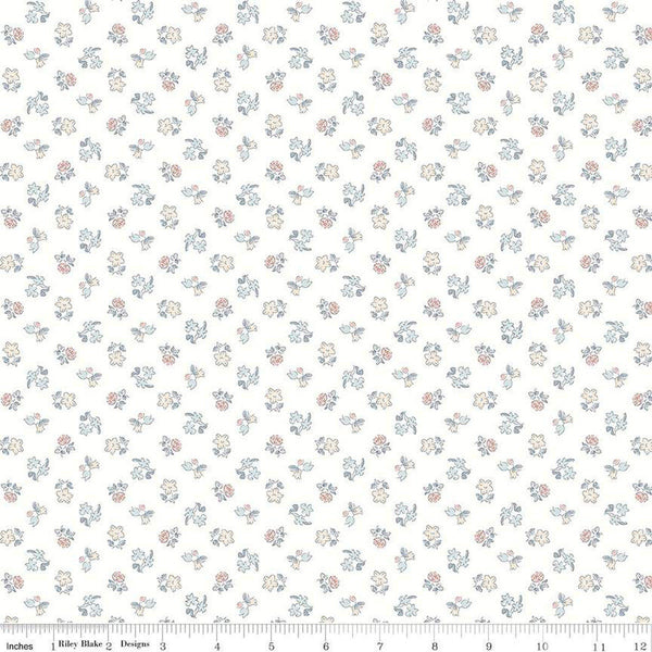 SALE The Collector's Home Pavilion Neutrals Spring Buds B 01666810B - Riley Blake - Floral - Liberty Fabrics - Quilting Cotton Fabric