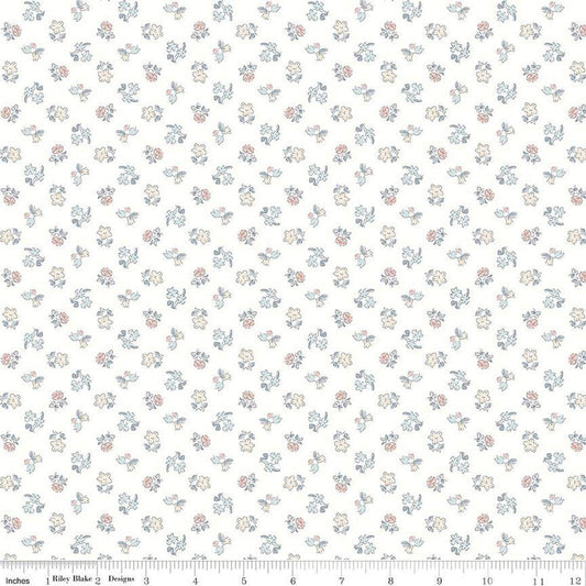 SALE The Collector's Home Pavilion Neutrals Spring Buds B 01666810B - Riley Blake - Floral - Liberty Fabrics - Quilting Cotton Fabric