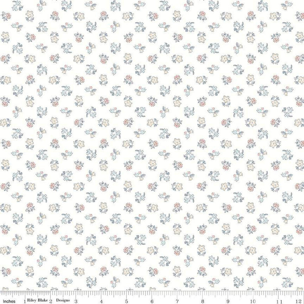 SALE The Collector's Home Pavilion Neutrals Spring Buds B 01666810B - Riley Blake - Floral - Liberty Fabrics - Quilting Cotton Fabric