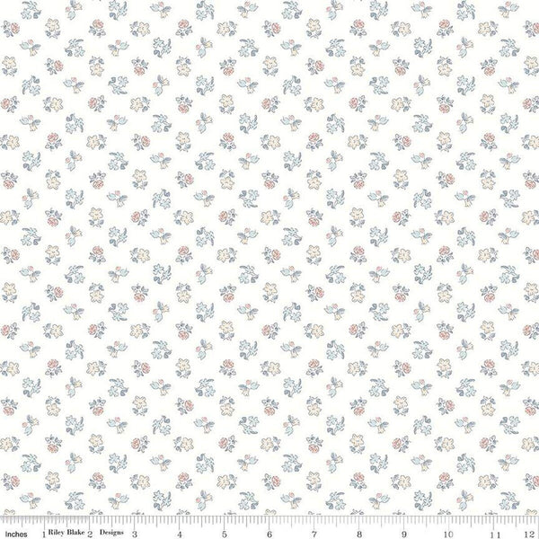 SALE The Collector's Home Pavilion Neutrals Spring Buds B 01666810B - Riley Blake - Floral - Liberty Fabrics - Quilting Cotton Fabric