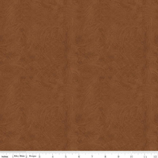10" End of Bolt - SALE Ride the Range Brush C12744 Brown - Riley Blake Designs - Tone-on-Tone Semi-Solid - Quilting Cotton Fabric