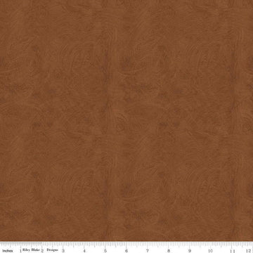 11" End of Bolt - SALE Ride the Range Brush C12744 Brown - Riley Blake Designs - Tone-on-Tone Semi-Solid - Quilting Cotton Fabric