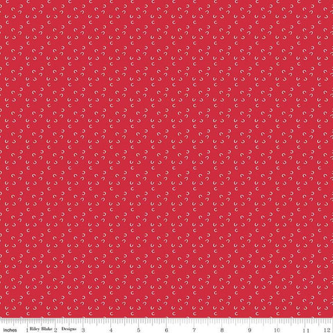 Fat Quarter End of Bolt - CLEARANCE Cheerfully Red C for Cheerful C13315 Red - Riley Blake Designs - Letter "C" - Quilting Cotton Fabric