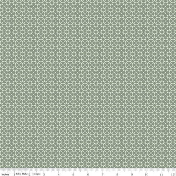 SALE Gingham Fields Starbursts C13354 Lodge Pole - Riley Blake Designs - Geometric - Quilting Cotton Fabric