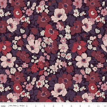 Fat Quarter End of Bolt - Flower Show Botanical Jewel Cosmos Field A 01666815A - Riley Blake - Floral - Liberty - Quilting Cotton Fabric