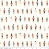 Fat Quarter End of Bolt - SALE Hoist the Sails Crew C12981 Off White - Riley Blake - Ship Crew Members Sailors - Quilting Cotton Fabric