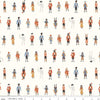 Fat Quarter End of Bolt - SALE Hoist the Sails Crew C12981 Off White - Riley Blake - Ship Crew Members Sailors - Quilting Cotton Fabric
