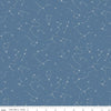 17" End of Bolt - DEAL Hoist the Sails Constellations C12983 Denim - Riley Blake Designs - Off White Stars Star - Quilting Cotton Fabric