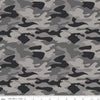 Fat Quarter End of Bolt - SALE Big Game Camo C12972 Gray - Riley Blake Designs - Camouflage - Quilting Cotton Fabric