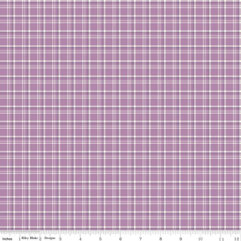 18" End of Bolt - Hello Spring Plaid C12964 Lavender - Riley Blake Designs - Quilting Cotton Fabric