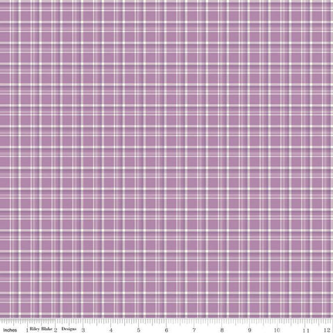 18" End of Bolt - Hello Spring Plaid C12964 Lavender - Riley Blake Designs - Quilting Cotton Fabric