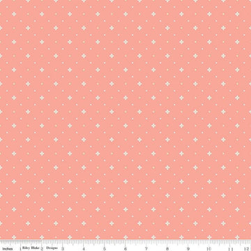 Fat Quarter End of Bolt - SALE Hello Spring Ditsy C12966 Coral - Riley Blake Designs - Geometric Diamonds - Quilting Cotton Fabric
