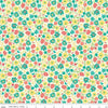 Fat Quarter End of Bolt - Gingham Cottage Flowers C13015 Cream - Riley Blake Designs - Floral Flower - Quilting Cotton Fabric