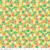 Fat Quarter End of Bolt - SALE Gingham Cottage Flowers C13015 Yellow - Riley Blake Designs - Floral Flower - Quilting Cotton Fabric