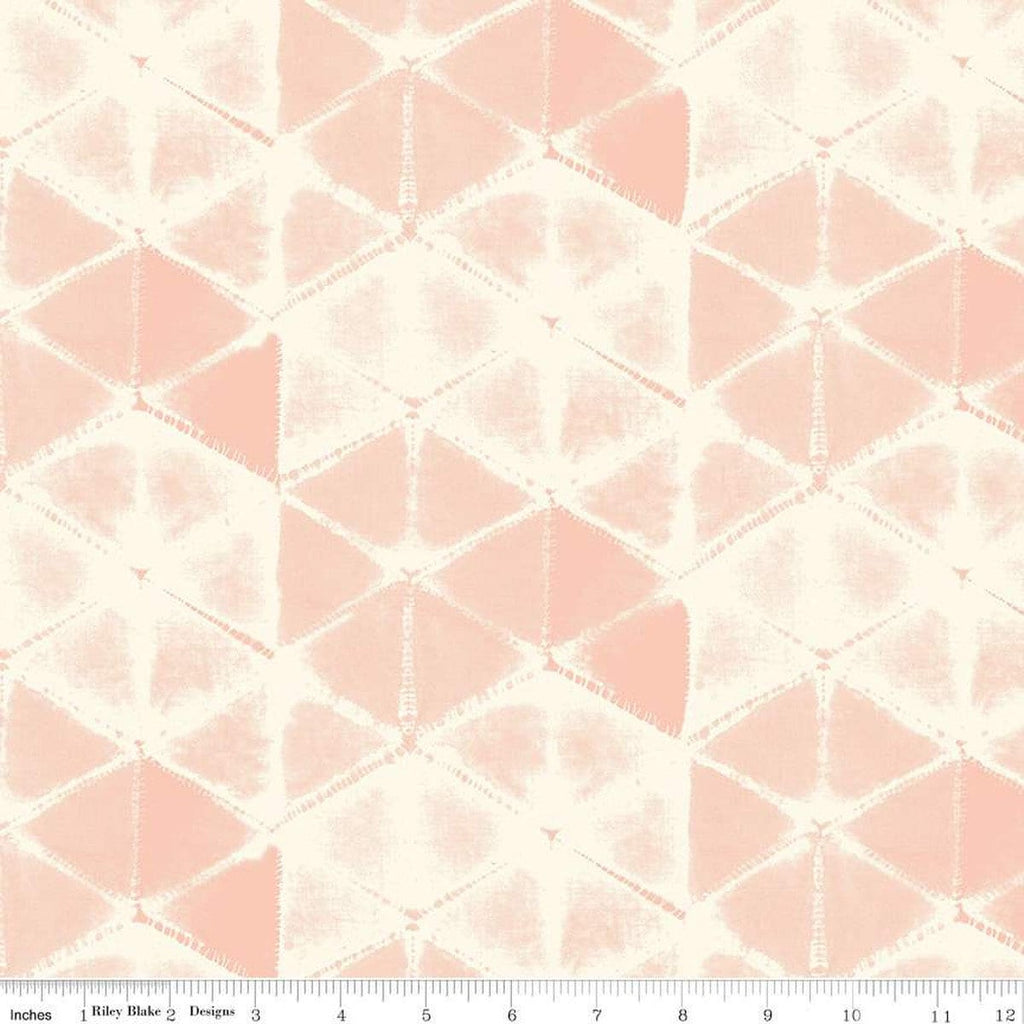 CLEARANCE Eden Shibori C12921 Pink by Riley Blake Designs - Triangles - Quilting Cotton Fabric