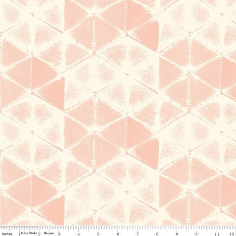 Fat Quarter End of Bolt - CLEARANCE Eden Shibori C12921 Pink by Riley Blake Designs - Triangles - Quilting Cotton Fabric