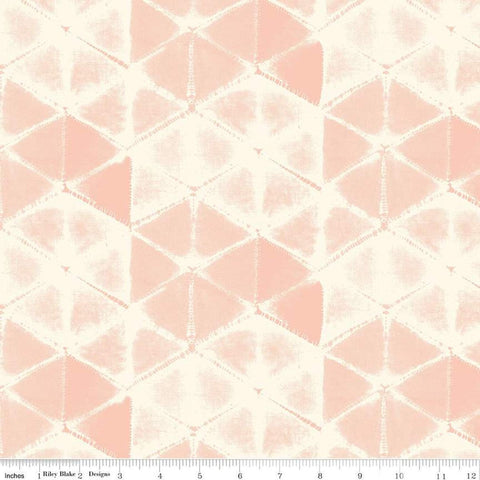 Fat Quarter End of Bolt - CLEARANCE Eden Shibori C12921 Pink by Riley Blake Designs - Triangles - Quilting Cotton Fabric