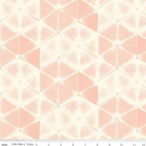 CLEARANCE Eden Shibori C12921 Pink by Riley Blake Designs - Triangles - Quilting Cotton Fabric