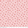 29" End of Bolt - SALE Sweet Acres Floral Gingham C13213 Strawberry - Riley Blake - Check Checks Flowers Off-White - Quilting Cotton Fabric
