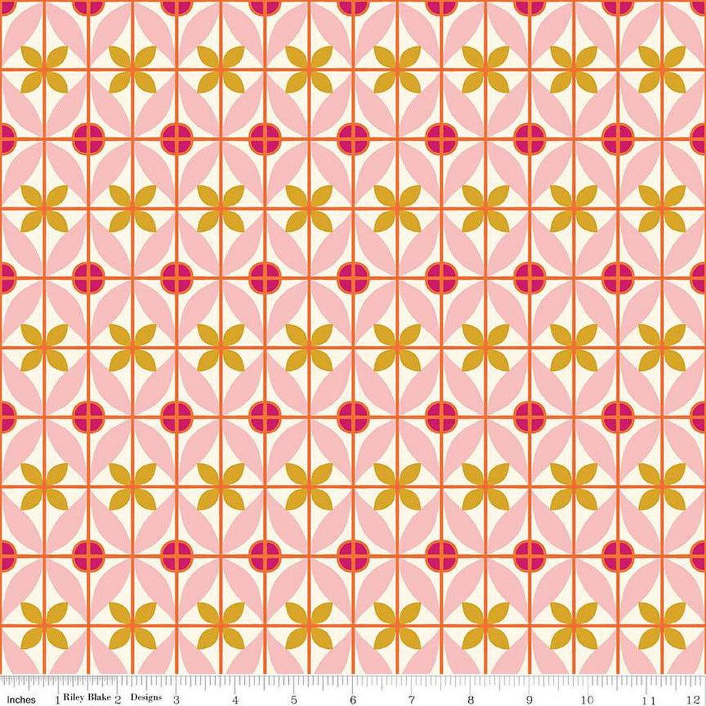 CLEARANCE Eden Tile C12922 Cream by Riley Blake Designs - Geometric - Quilting Cotton Fabric