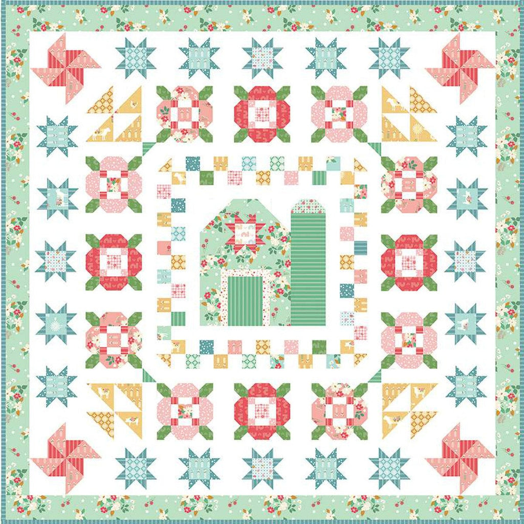 Meadowland Boxed Quilt Kit KT-13210 by Beverly McCullough - Riley Blake Designs - Box Pattern Fabric - Barn - Quilting Cotton Fabric