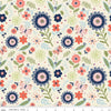 13" End of Bolt - SALE Butterfly Blossom Main C13270 Cream - Riley Blake Designs - Floral Flowers - Quilting Cotton Fabric