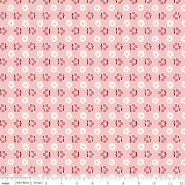 Fat Quarter End of Bolt - SALE Bee Vintage Mable C13082 Frosting - Riley Blake Designs - Floral Flowers - Lori Holt - Quilting Cotton Fabric