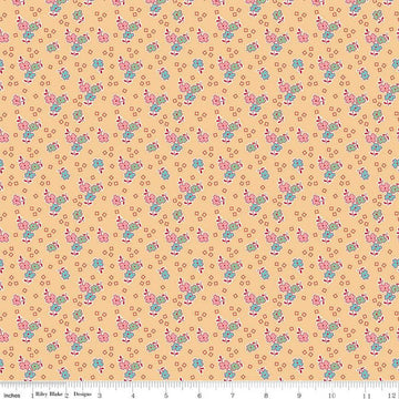 31" End of Bolt - CLEARANCE Bee Vintage Lizzie C13089 Beehive - Riley Blake Designs - Floral Flowers - Lori Holt - Quilting Cotton Fabric