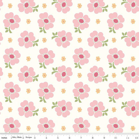 3 Yard Cut - SALE Bee Vintage WIDE BACK WB13092 Pink - 3-Yard Bundle - Riley Blake - 107/108" Wide Floral Flowers - Quilting Cotton Fabric