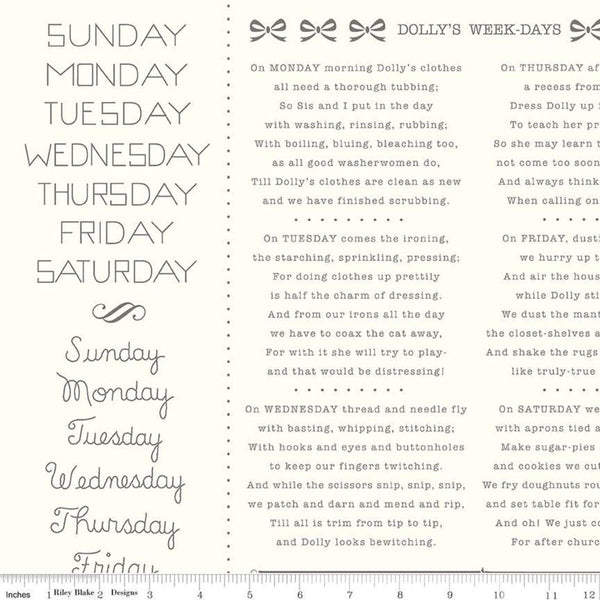 CLEARANCE 2yd 25" end of bolt - Calico WIDE BACK WB12861 Heirloom Milk Can - Riley Blake - 107/108" Wide Text - Quilting Cotton Fabric