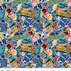 Fat Quarter End of Bolt - Hot Wheels Monster Trucks Logos CD12951 Multi - Riley Blake - Trucks - Quilting Cotton Fabric - Licensed Product
