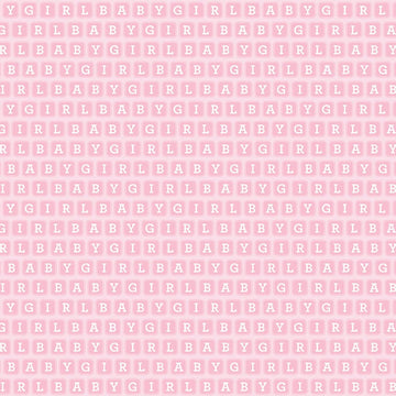 12" End of Bolt - FLANNEL Baby Girl Blocks F13334 Pink - Riley Blake Designs - Children's Words Text - FLANNEL Cotton Fabric