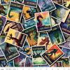 Legends of the National Parks Postcard Toss CD13280 Multi - Riley Blake - DIGITALLY PRINTED  Overlapping Postcards - Quilting Cotton