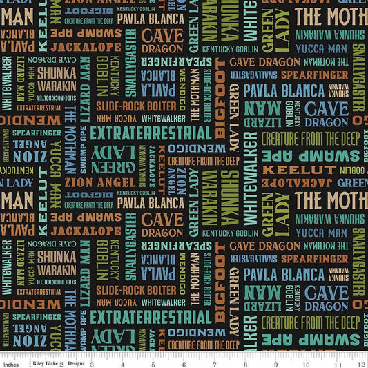 Legends of the National Parks Names C13282 Multi - Riley Blake Designs - Recreation Outdoors Text - Quilting Cotton Fabric