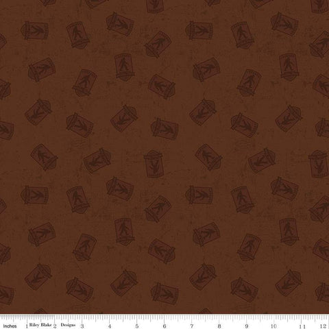 Legends of the National Parks Logo Toss C13283 Brown - Riley Blake Designs - Recreation Outdoors Tone-on-Tone - Quilting Cotton Fabric