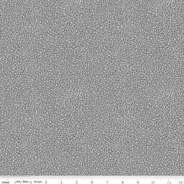25" End of Bolt - SALE FLANNEL Snow Leopard Flurry F13194 Gray - Riley Blake Designs - Winter Small Specks - FLANNEL Cotton Fabric