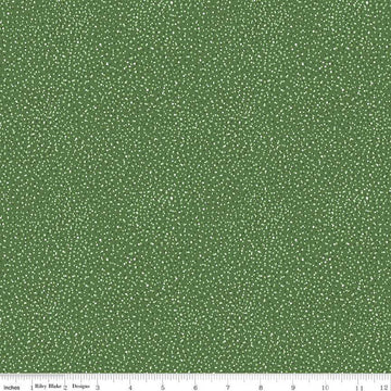 Fat Quarter End of Bolt - SALE FLANNEL Snow Leopard Flurry Holly Green Speckled Fabric F13194 - Riley Blake Cotton Flannel