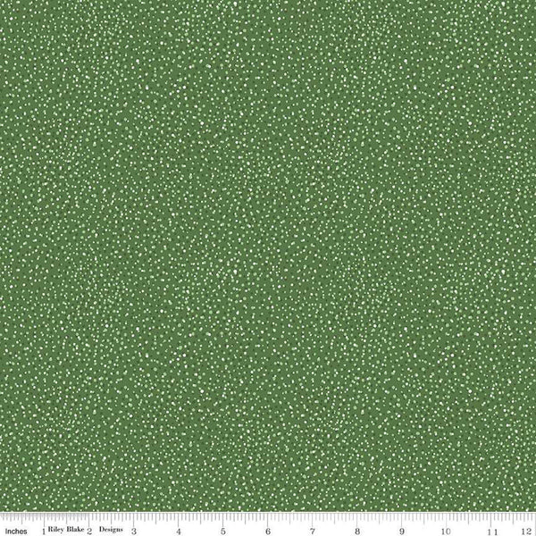 SALE FLANNEL Snow Leopard Flurry F13194 Holly - Riley Blake Designs - Winter Small Specks - FLANNEL Cotton Fabric