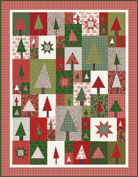 Pine Hollow Patchwork Forest Quilt PATTERN P123 by Amy Smart - Riley Blake - INSTRUCTIONS Only - Fat Quarter Friendly Throw Twin