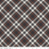 SALE Hey Bootiful Plaid C13133 Charcoal - Riley Blake Designs - Halloween Diagonal Plaid - Quilting Cotton Fabric