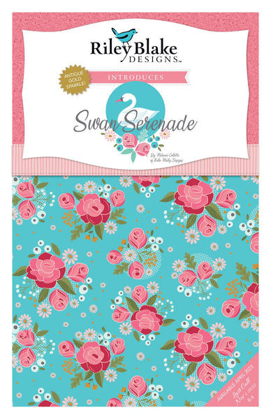SALE Swan Serenade Charm Pack 5" Stacker Bundle - Riley Blake Designs - 42 Piece Precut Pre cut - Quilting Cotton Fabric