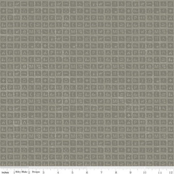 DEAL National Parks Signs C13294 Gray - Riley Blake Designs - Outdoors Tone-on-Tone Signs Icons - Quilting Cotton Fabric