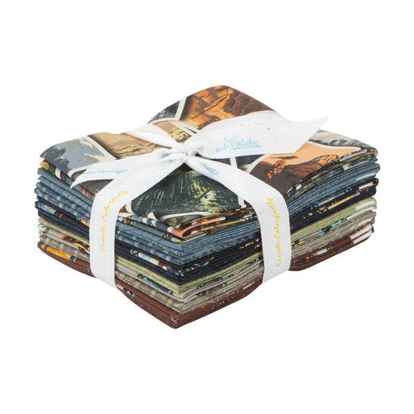 National Parks Fat Quarter Bundle 11 pieces - Riley Blake Designs - Pre cut Precut - Outdoors Recreation - Quilting Cotton Fabric