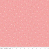 18" End of Bolt - CLEARANCE Honeycomb Hill Mini Hexies C13125 Coral - Riley Blake Designs - Scattered Hexagons - Quilting Cotton Fabric