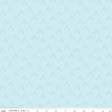 CLEARANCE 17" End of Bolt - Swan Serenade Flight C13264 Sky - Riley Blake  - Quilting Cotton