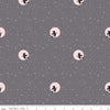 SALE Spooky Schoolhouse Starry Night SC13207 Gray SPARKLE - Riley Blake - Halloween Witches Stars Silver SPARKLE - Quilting Cotton Fabric